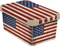 Curver úložný box, vzor americká vlajka, velikost S