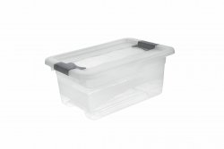Keeeper Transparetní úložný box cornelia, bílý 4L