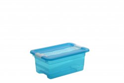 Keeeper Transparetní úložný box cornelia, modrý 4L