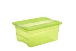 Keeeper Transparetní úložný box cornelia, zelený 12L