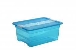 Keeeper Transparetní úložný box cornelia, modrý 12L