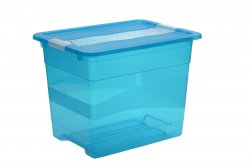 Keeeper Transparetní úložný box cornelia, modrý 24L