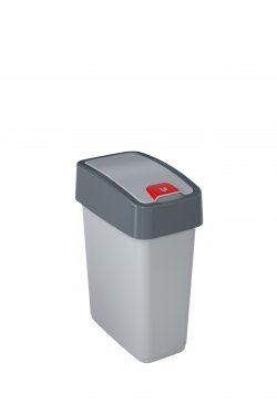 Keeeper Odpadkový koš s výklopným víkem magne, světle šedá 10L