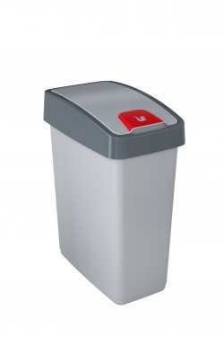 Keeeper Odpadkový koš s výklopným víkem magne, světle šedá 25L