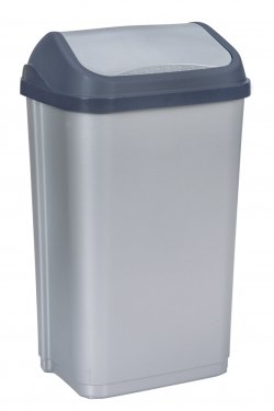 Keeeper Odpadkový koš s kyvným víkem swantje, světle šedý 50L