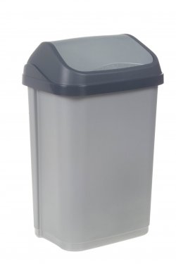 Keeeper Odpadkový koš s kyvným víkem swantje, světle šedý 25L
