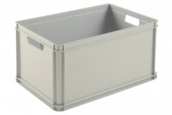 Keeeper Skladovací stohovatelný box robert, světle šedý 64L