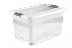 Keeeper Transparetní úložný box s kolečky konrad 52L