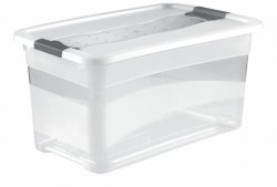 Keeeper Transparetní úložný box cornelia, bílý 83L