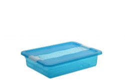 Keeeper Transparetní úložný box cornelia, modrý 7L