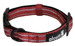 Alcott Reflexní obojek pro psy Adventure červený velikost M
