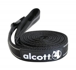 Alcott Reflexní vodítko pro psy černé velikost S
