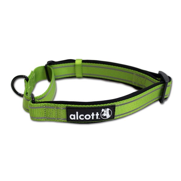 Alcott reflexní obojek pro psy, Martingale, zelený