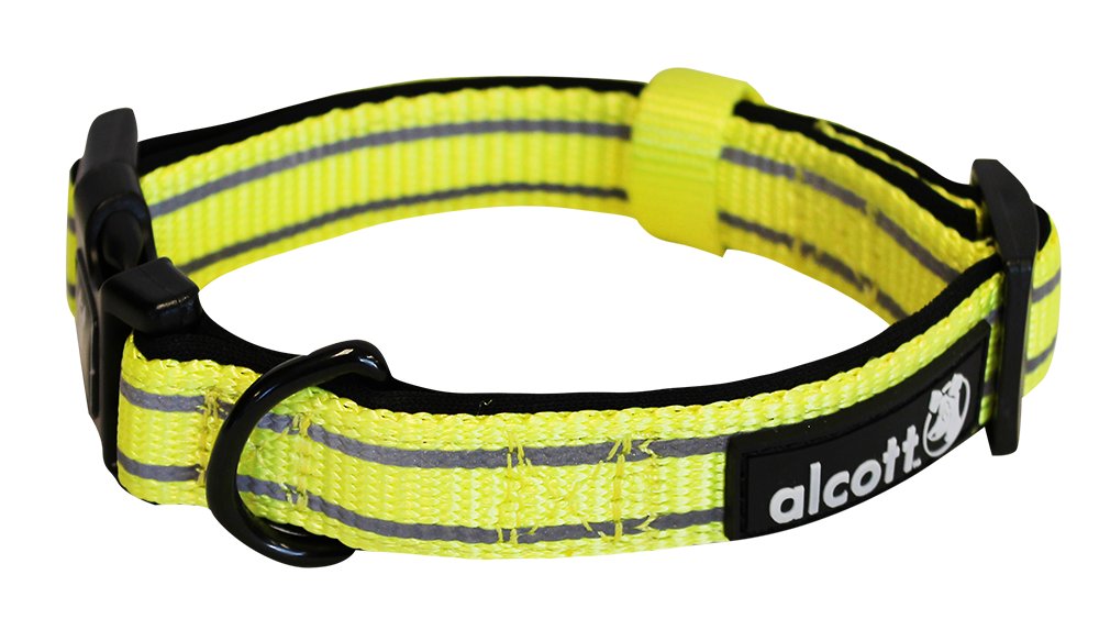Alcott Reflexní obojek pro psy Adventure žlutý velikost L