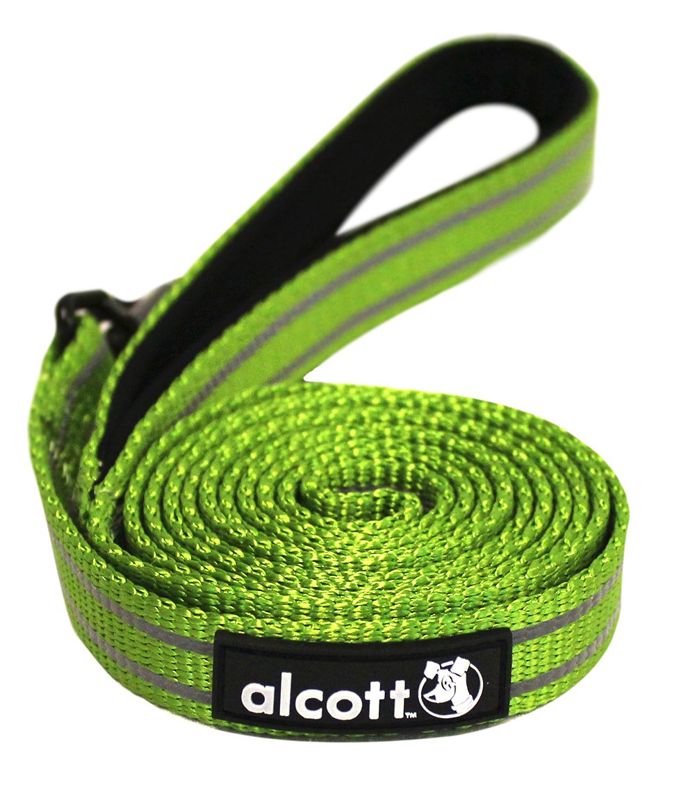 Alcott reflexní vodítko pro psy, zelené, velikost 