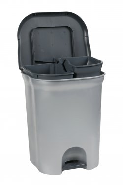 Keeeper Nášlapný odpadkový koš torge, světle šedý 2x11L