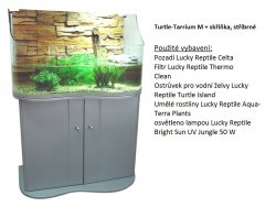 Lucky Reptile Turtle-Tarrium Skříňka pod Turtle-Tarrium M - stříbrná