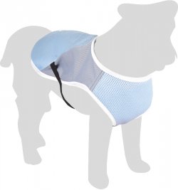 Flamingo Chladící vesta pro psy modro/šedá L 40cm
