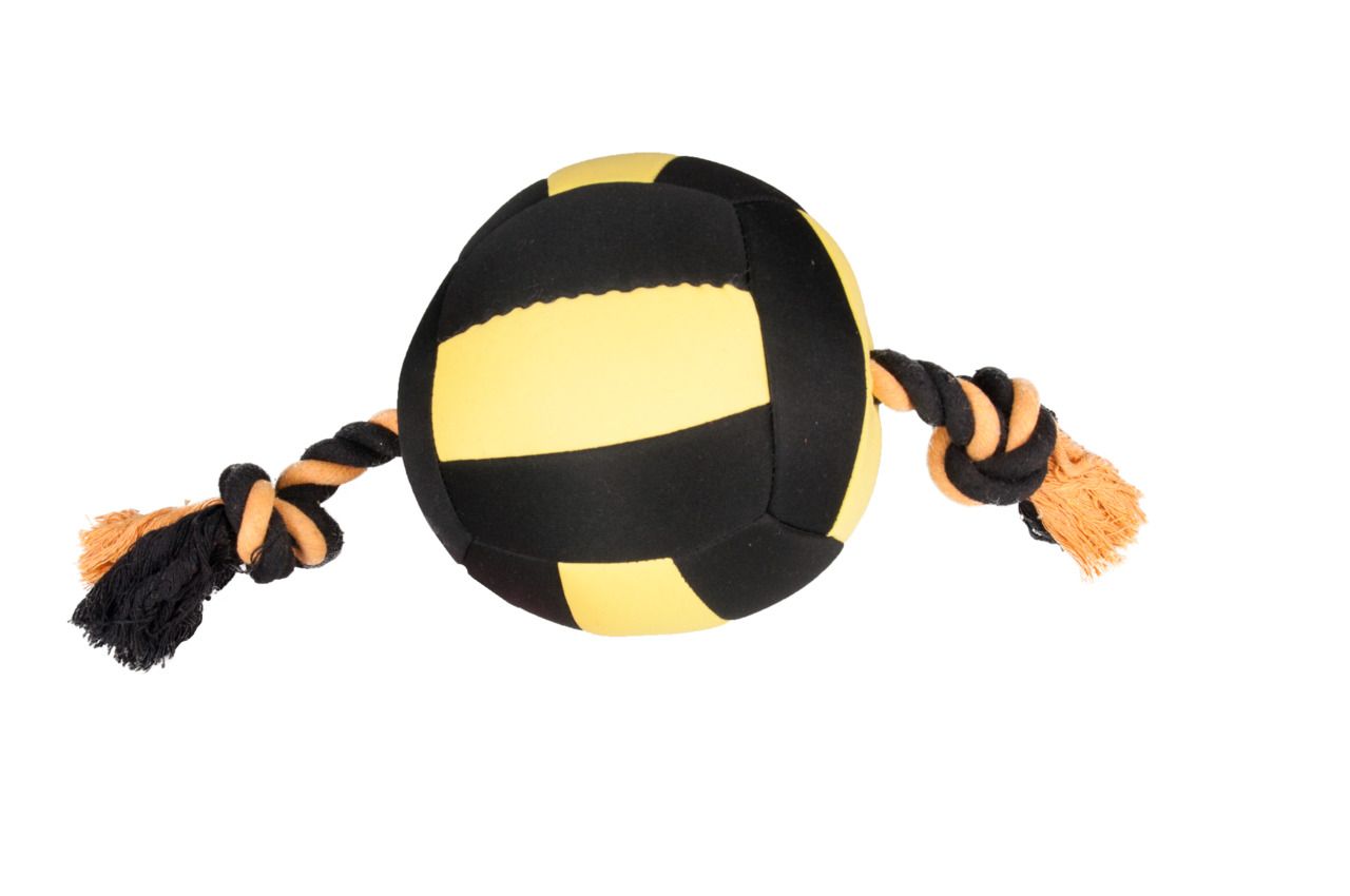 Karlie hračka akční balón, černý/žlutý, 18cm