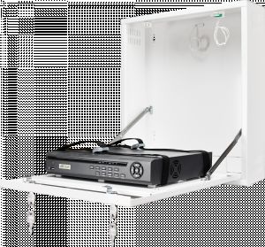 Uzamykatelná skříňka na zeď pro malé DVR / NVR rekordéry (bílá)