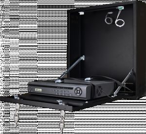Uzamykatelná skříňka na zeď pro malé DVR / NVR rekordéry (černá)