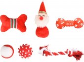 Flamingo Vánoční ponožka s hračkami pro psy - set